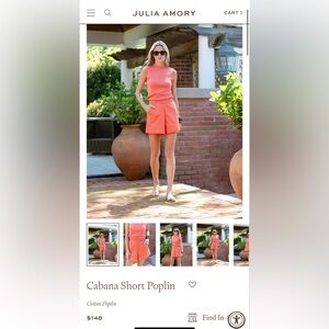 Julia Amory Cabana Short Poplin Sienna Size Medium NWT